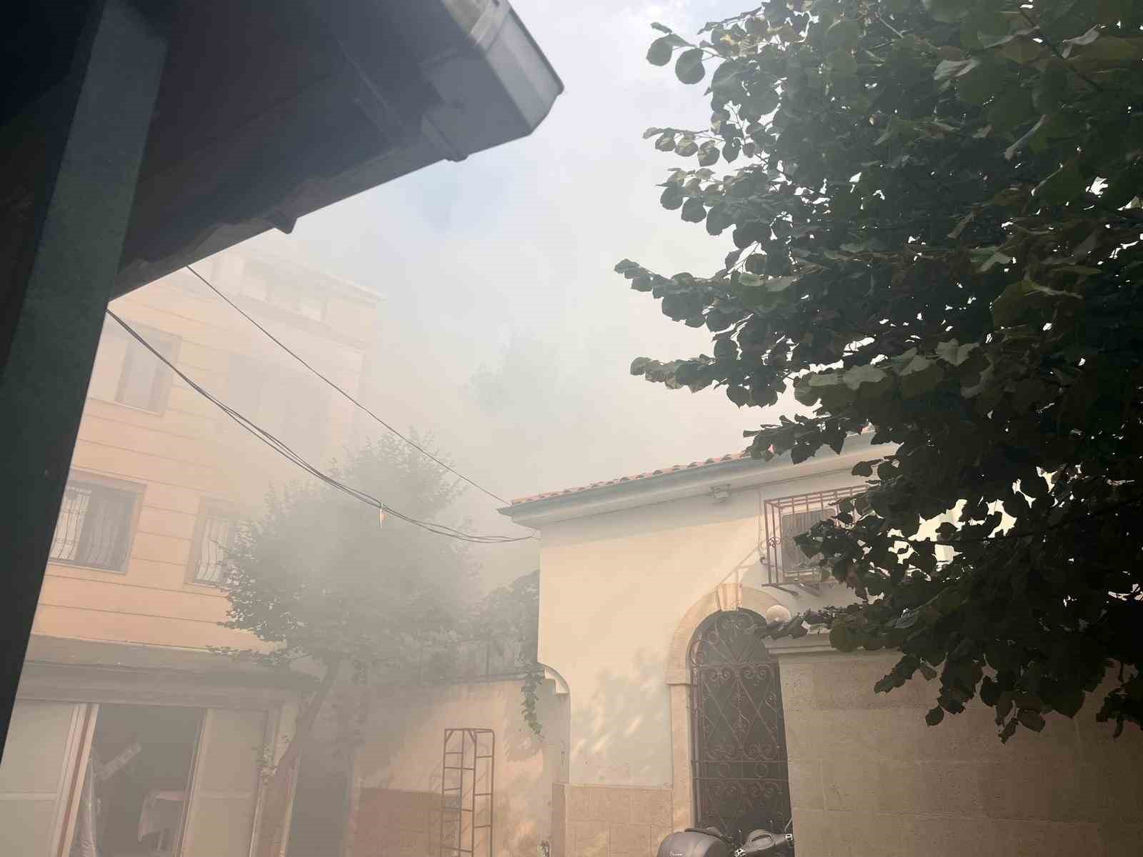 Hamamda yangın paniği