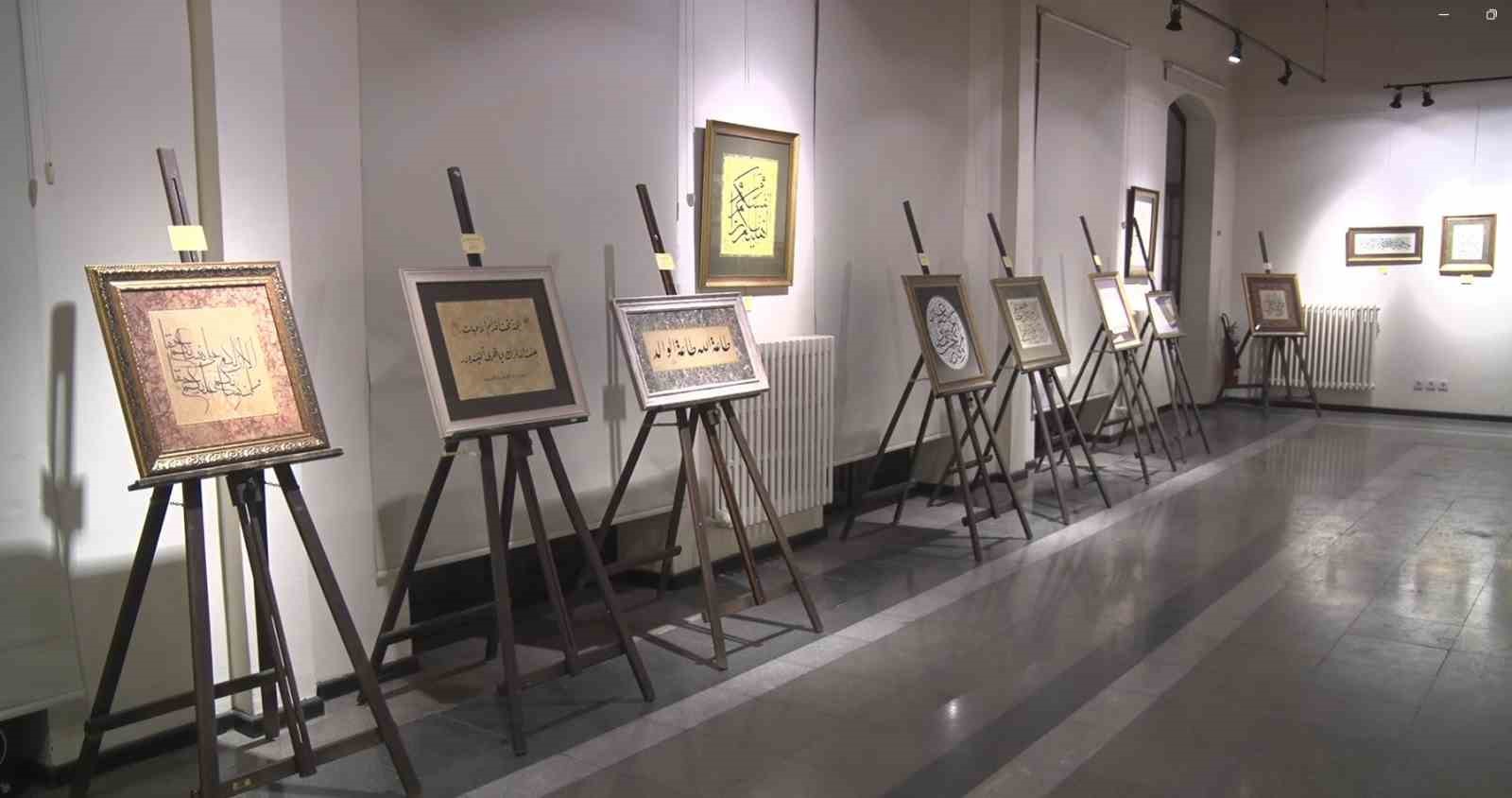 "Aile" temalı hat eserleri görücüye çıktı