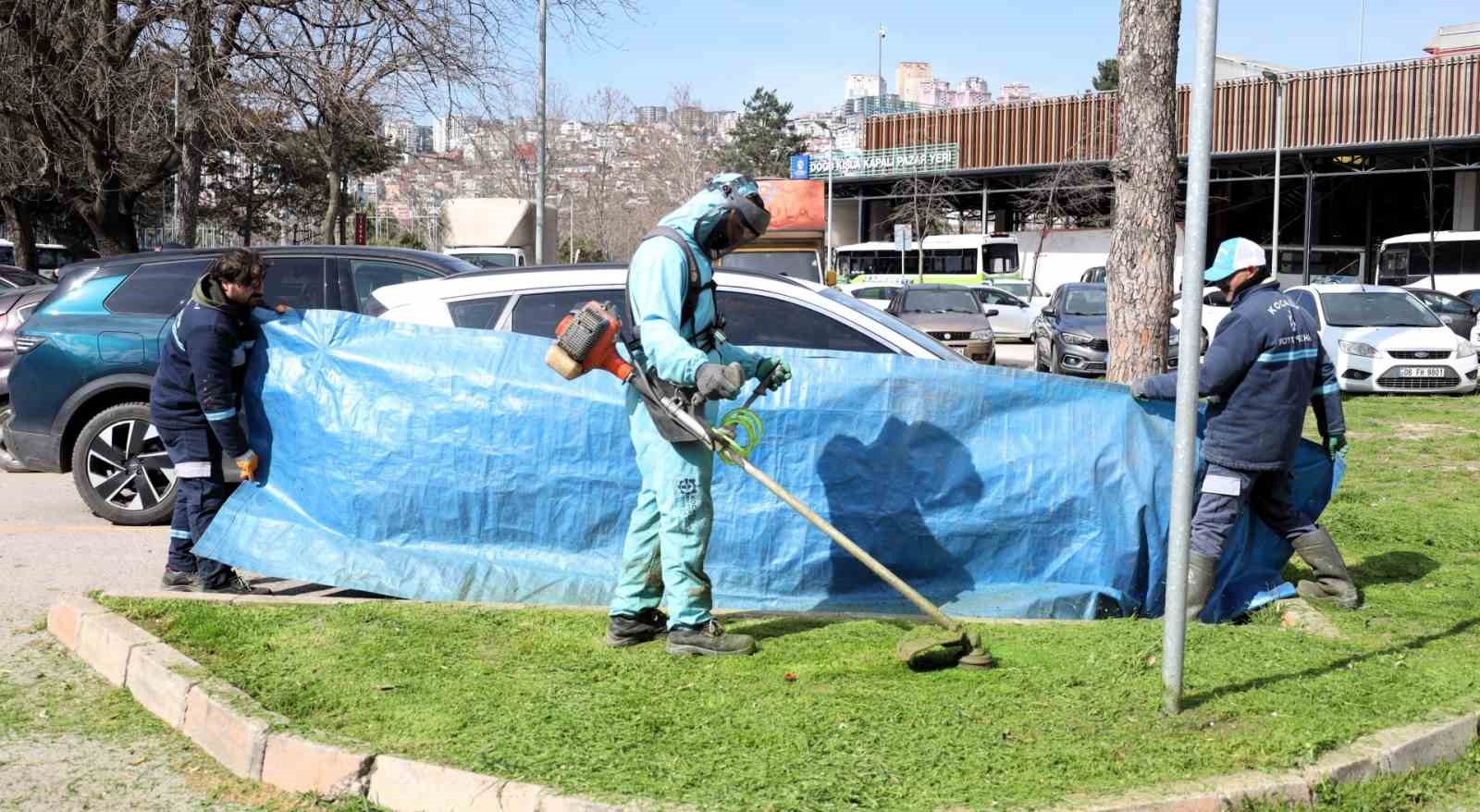 Park bakımında araçlara özel koruma kalkanı