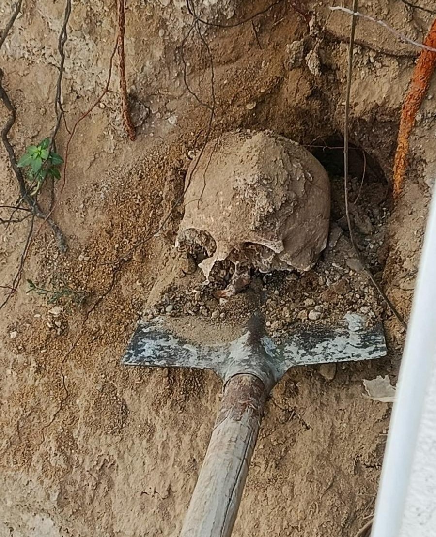 Bahçeden iskelet çıktı!