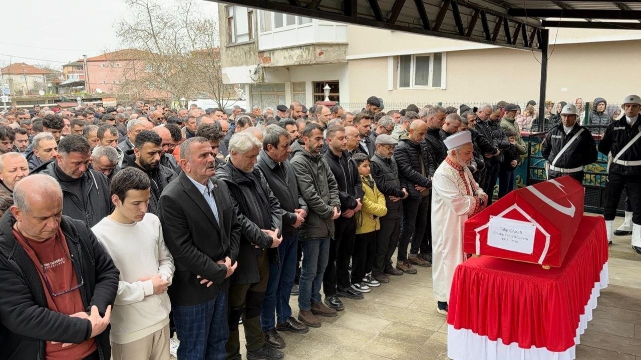 Polis memuru son yolculuğuna uğurlandı