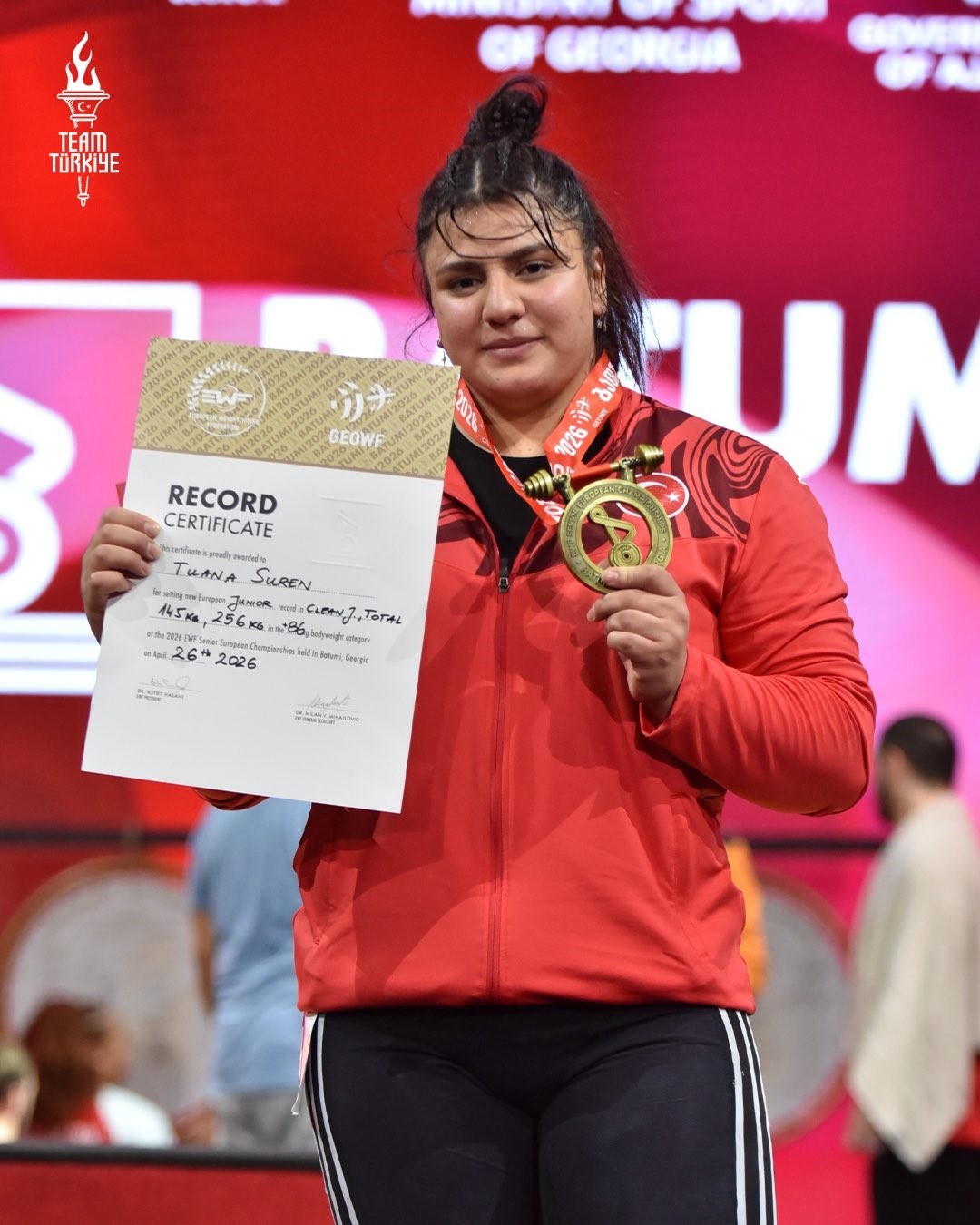 Milli halterci Tuana Süren, Avrupa üçüncüsü