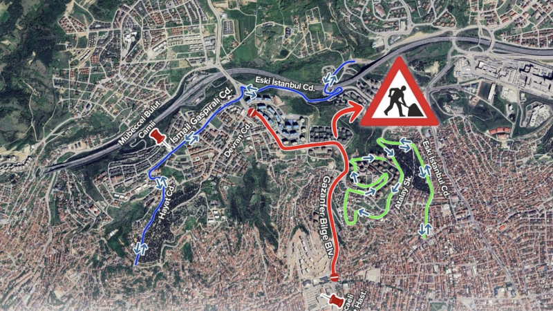 Santral Rampası 1 hafta trafiğe kapatılacak