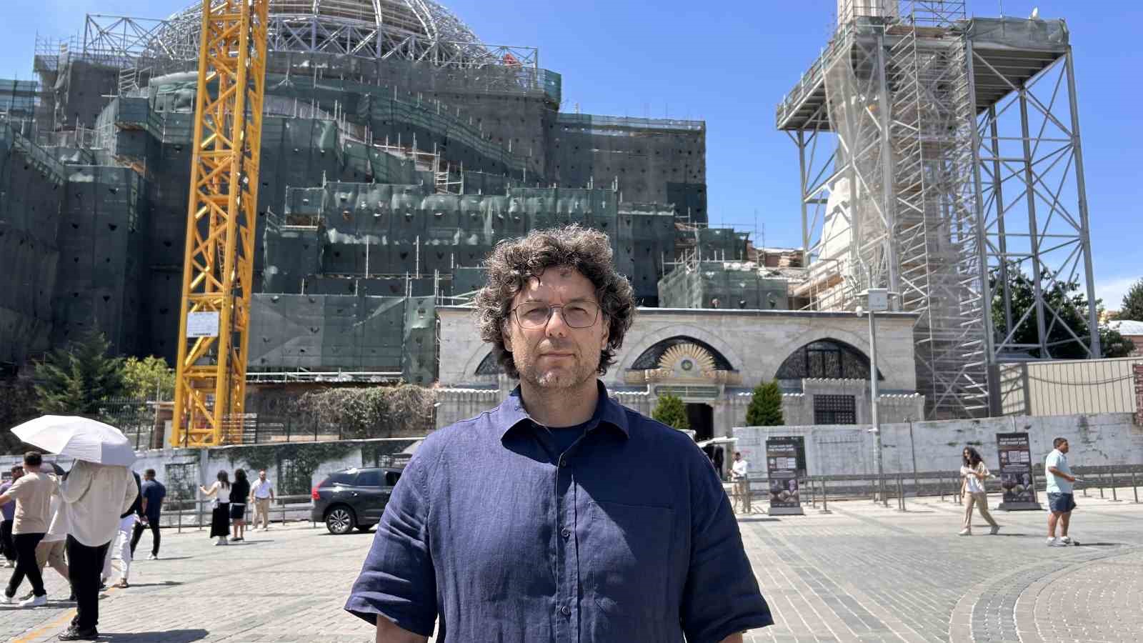 Ayasofya-i Kebir Cami-i Şerifi’ndeki restorasyon çalışmalarında yeni aşamaya gelindi